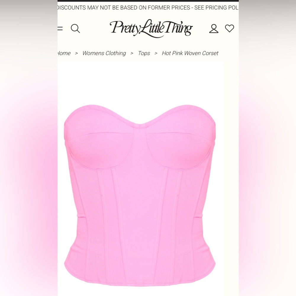Pretty Little Thing PLT new with tags
Corset size 6/med hot pink NWT